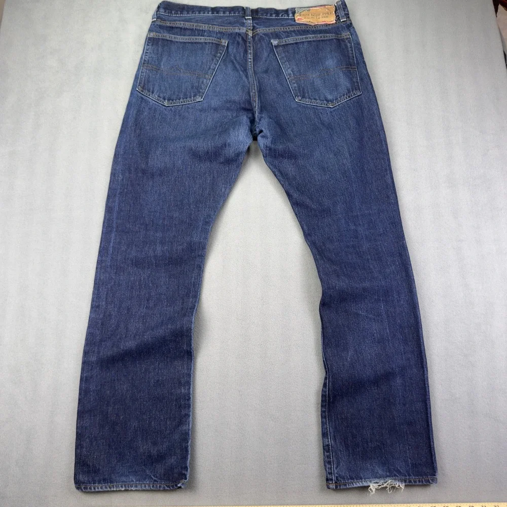 Denim & Supply Ralph Lauren Straight Leg Jeans 36/32 Blue Mens Cotton Denim